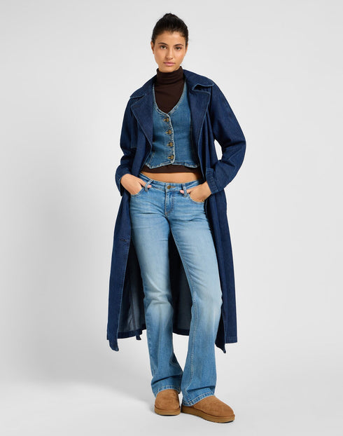 Lee Women's Denim Trench Coat In Home Bound